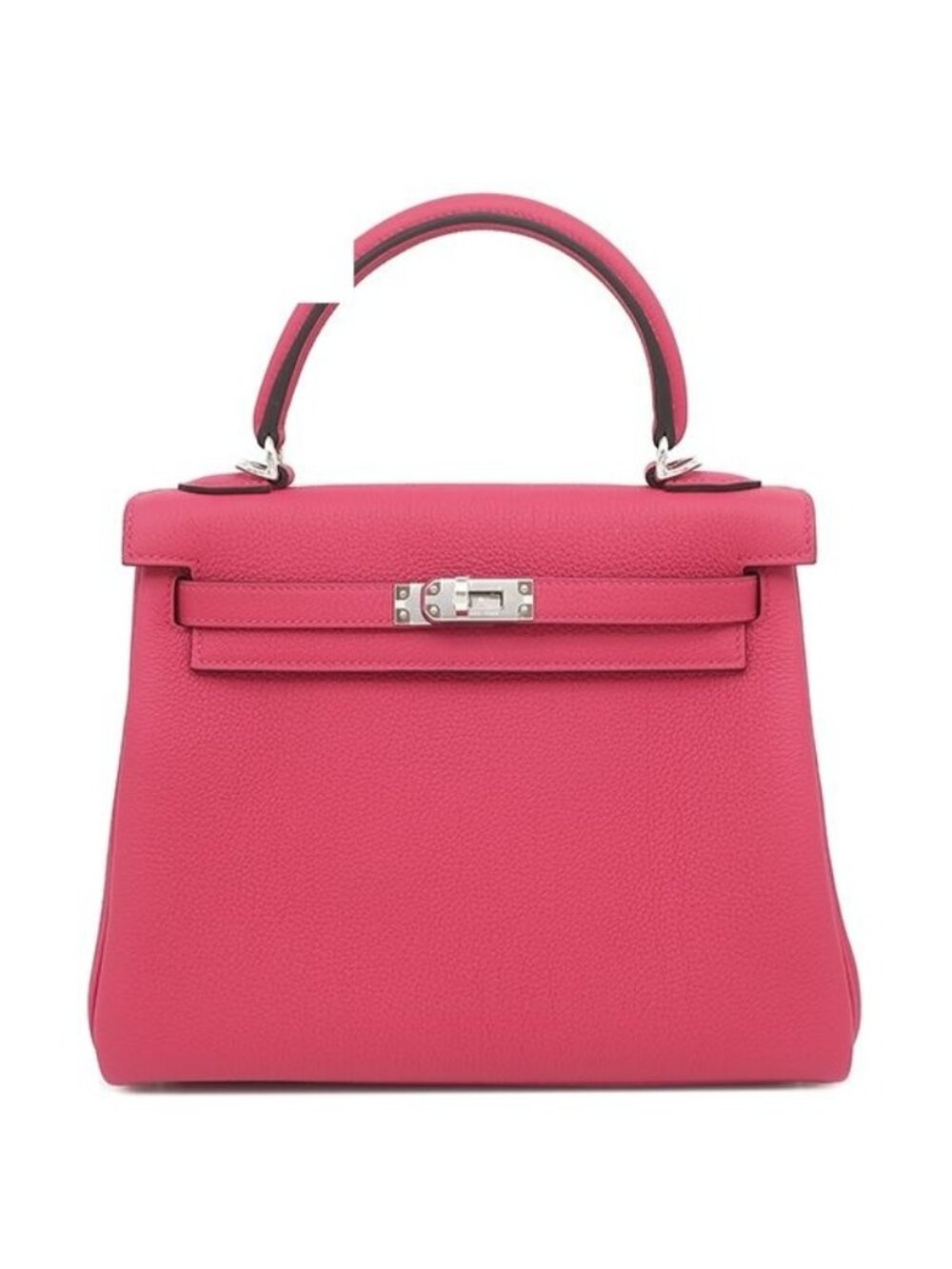 Hermes 2-Way Bag Kelly 25 Retourne Togo Rose Mexico Silver Pink